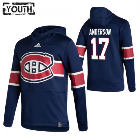 Montreal Canadiens Josh Anderson 17 2020-21 Reverse Retro Hoodie Sawyer - Kinderen